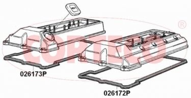 Купити 026173P CORTECO Прокладка клапанної кришки BMW E34 (530 i V8, 540 i, 540 i V8)