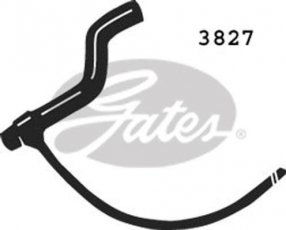 Купить 3827 Gates Патрубок радиатора Passat (B3, B4) (1.6, 1.8, 2.0)