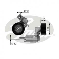 Купити T38235 Gates Ролик приводного ременя Peugeot 206 1.9 D, D-зовнішній: 60 мм, ширина 25 мм