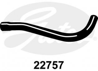 Купить 22757 Gates Патрубок радиатора Corolla (120, 140, 150) (1.4, 1.6, 1.8)