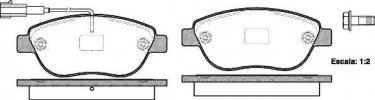 Купить 0859.11 Remsa Тормозные колодки передние Punto Grande (1.2, 1.4, 1.6, 1.9) с датчиком износа