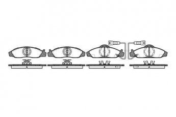 Купить 0624.02 Remsa Тормозные колодки передние Карандо (2.0, 2.2, 2.3, 2.9, 3.2) с датчиком износа