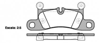 Тормозная колодка 1379.10 Remsa – задние подготовлено для датчика износа колодок фото 1