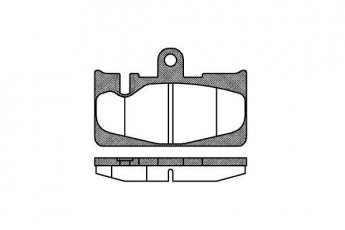 Гальмівна колодка 0889.00 Remsa – задні подготовлено для датчика износа колодок фото 1