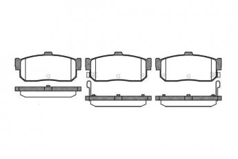 Купить 0366.22 Remsa Тормозные колодки задние Санни (2.0 GTI 16V, 2.0 GTI-R, 2.0 i 16V) с датчиком износа