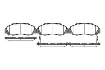 Купити 0351.32 Remsa Гальмівні колодки передні Хонда СРВ (2.0 16V, 2.0 16V 4WD) з датчиком зносу