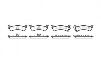 Купить 0629.02 Remsa Тормозные колодки задние Wrangler (2.4, 2.5, 3.8, 4.0) с датчиком износа
