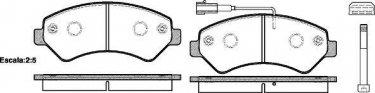 Купити 1275.01 Remsa Гальмівні колодки передні Boxer (2.0, 2.2, 3.0) з датчиком зносу
