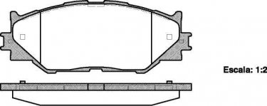Купити 1201.00 Remsa Гальмівні колодки передні Lexus IS (200, 250, 300) (2.2, 2.5, 3.5, 5.0) 