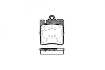 Гальмівна колодка 0709.00 Remsa – задні подготовлено для датчика износа колодок фото 1
