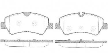 Гальмівна колодка 1521.00 Remsa – задні подготовлено для датчика износа колодок фото 1
