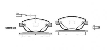 Купить 0859.12 Remsa Тормозные колодки передние Линеа (1.4, 1.6 D Multijet) с датчиком износа