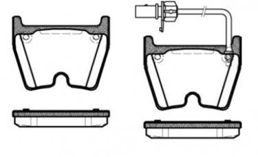 Купить 0896.01 Remsa Тормозные колодки передние Audi A4 RS4 quattro с датчиком износа