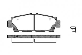Купить 0376.00 Remsa Тормозные колодки задние Lexus ES (2.5, 3.0, 3.3) с датчиком износа