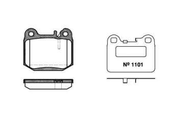 Купить 2014.40 RoadHouse Тормозные колодки задние M-Class W163 подготовлено для датчика износа колодок