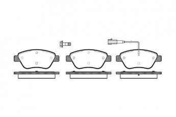 Купить 2858.01 RoadHouse Тормозные колодки передние Добло (1.3 D Multijet, 1.4, 1.9 D Multijet) с датчиком износа