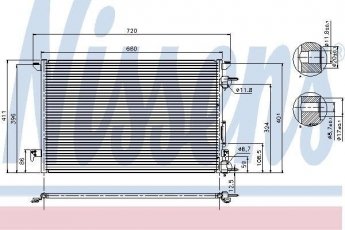 Купить 94597 Nissens Радиатор кондиционера Вектру С (1.6, 1.8, 2.2, 3.2)