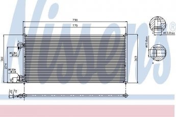 Купить 94664 Nissens Радиатор кондиционера Торнео Коннект (1.8 16V, 1.8 TDCi)