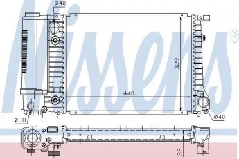 Купити 60703A Nissens Радіатор охолодження двигуна БМВ Е34 (2.0, 2.5)