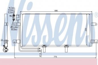 Купить 94834 Nissens Радиатор кондиционера Transporter T4 (1.9, 2.0, 2.4, 2.5, 2.8)