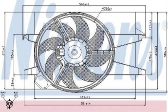 Купить 85032 Nissens Вентилятор охлаждения Fusion 1.4 TDCi