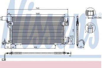 Купить 94218 Nissens Радиатор кондиционера Partner (1.8 D, 1.9 D)