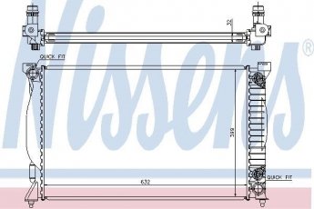 Купить 60300A Nissens Радиатор охлаждения двигателя Audi A4 B6 2.4