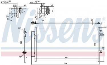 Купить 940692 Nissens Радиатор кондиционера Fiat 500 (1.2, 1.4, 1.6, 2.0)