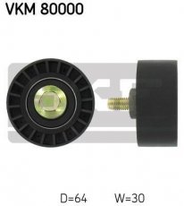 Купить VKM 80000 SKF Ролик приводного ремня Ланос 1.6 16V, D-наружный: 64 мм, ширина 30 мм