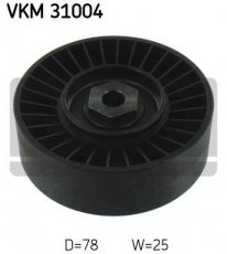 Купити VKM 31004 SKF Ролик приводного ременя Шаран (1.9 TDI, 2.0), D-зовнішній: 78 мм, ширина 25 мм