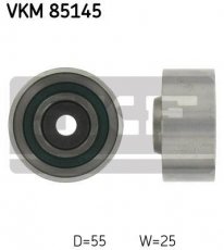 Купить VKM 85145 SKF Ролик приводного ремня Kia Rio (1.4 16V, 1.6 16V, 1.6 CVVT), D-наружный: 55 мм, ширина 25 мм