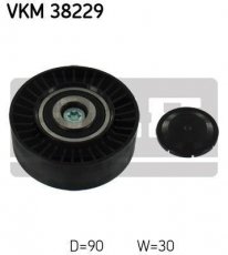 Купить VKM 38229 SKF Ролик приводного ремня BMW, D-наружный: 90 мм, ширина 30 мм