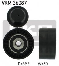 Купить VKM 36087 SKF Ролик приводного ремня Vivaro (1.6 CDTI, 2.0 CDTI), D-наружный: 60 мм, ширина 30 мм