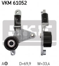 Купить VKM 61052 SKF Ролик приводного ремня Toyota, D-наружный: 69,9 мм, ширина 33,4 мм