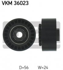 Купити VKM 36023 SKF Ролик приводного ременя Кенго (1.0, 1.1), D-зовнішній: 56 мм, ширина 24 мм