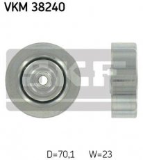Купить VKM 38240 SKF Ролик приводного ремня Freelander 2.0 Td4, D-наружный: 70 мм, ширина 23 мм