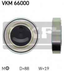 Купити VKM 66000 SKF Ролик приводного ременя, D-зовнішній: 88 мм, ширина 19 мм