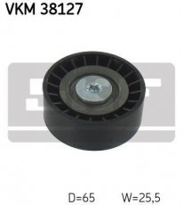 Купити VKM 38127 SKF Ролик приводного ременя М Клас ML 250 CDI, D-зовнішній: 65 мм, ширина 25,5 мм