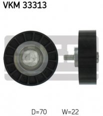 Купить VKM 33313 SKF Ролик приводного ремня Iveco, D-наружный: 70 мм, ширина 22 мм