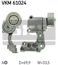 Ролик приводного ременя VKM 61024 SKF – D-зовнішній: 69,9 мм, ширина 33,5 мм фото 1