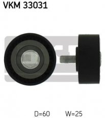 Купить VKM 33031 SKF Ролик приводного ремня, D-наружный: 60 мм, ширина 25 мм
