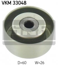 Купить VKM 33048 SKF Ролик приводного ремня Peugeot 206 (1.1, 1.4, 1.6), D-наружный: 60 мм, ширина 26 мм
