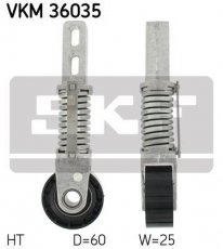 Купить VKM 36035 SKF Ролик приводного ремня Сценик (1.9 dCi, 1.9 dCi RX4, 1.9 dTi), D-наружный: 60 мм, ширина 25 мм