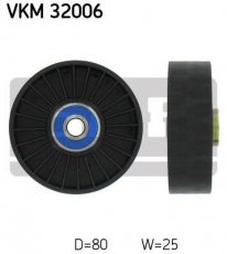 Купить VKM 32006 SKF Ролик приводного ремня Альфа Ромео, D-наружный: 80 мм, ширина 25 мм