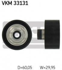 Купить VKM 33131 SKF Ролик приводного ремня Peugeot 207 (1.4 HDi, 1.6 HDi), D-наружный: 60 мм, ширина 30 мм