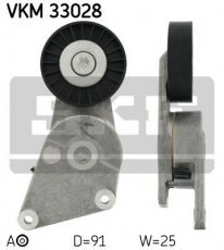 Купить VKM 33028 SKF Ролик приводного ремня Партнер 1.8, D-наружный: 91 мм, ширина 25 мм