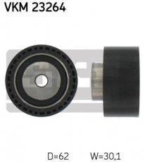 Купить VKM 23264 SKF Ролик приводного ремня Jumpy 2.0 HDi 110, D-наружный: 62 мм, ширина 30 мм