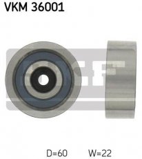 Купити VKM 36001 SKF Ролик приводного ременя, D-зовнішній: 60 мм, ширина 22 мм