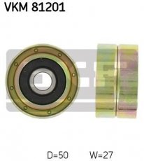 Купити VKM 81201 SKF Ролик приводного ременя Королла (1.3, 1.3 12V, 1.3 i), D-зовнішній: 50 мм, ширина 27 мм
