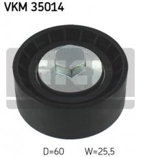 Купити VKM 35014 SKF Ролик приводного ременя, D-зовнішній: 60 мм, ширина 25.5 мм
